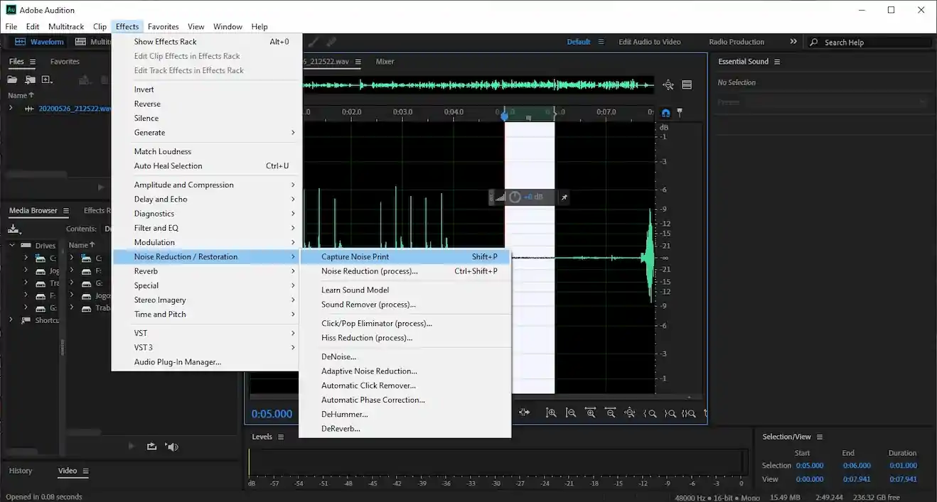 كيف يمكنك تسجيل الصوت بشكل احترافي بإستخدام هاتف الاندرويد صورة من برنامج Adobe Audition لتقنية و ضبط الصوت من أجل طريقة تسجيل الصوت بشكل احترافي علي الاندرويد
